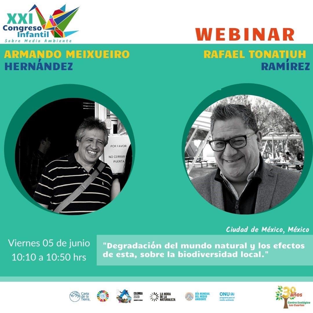 Conferencia Rafael Tonatiuh y Armando Meixueiro 5 de junio día del Medio ambiente