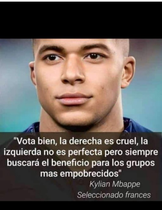 Izquierda y derecha, según Mbappe